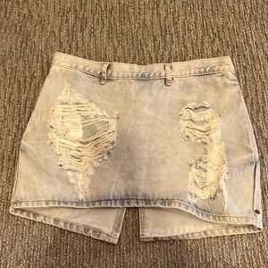 One teaspoon denim mini skirt